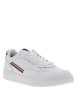 Thumbnail Tennis Th Basket en cuir blanc à talon plat avec le logo en strip - Image 2