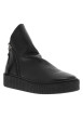 Thumbnail Boots en cuir noires avec semelle à talon compensé bas et glissières - Image 2
