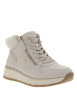 Thumbnail Bottines ivoire pourvues de lacets plats et de 2 zips sur la tige - Image 2