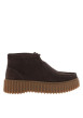Thumbnail Boots Torhill Moss en cuir nubuck chocolat à talon plat pourvues de lacets