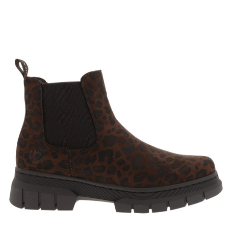 Boots léopard à talon décroché bas munies d'un...