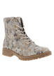 Thumbnail Bottines beiges à talon décroché bas ornées d'un revêtement imprimé floraux - Image 2