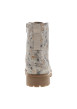 Thumbnail Bottines beiges à talon décroché bas ornées d'un revêtement imprimé floraux - Image 4