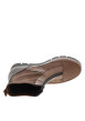 Thumbnail Boots en cuir camel à talon plat bi-matière pourvues d'un zip sur la tige - Image 5