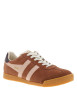 Thumbnail Tennis Elan en cuir marron à talon plat pourvues d'une fermeture à lacets - Image 2