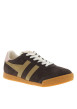 Thumbnail Tennis Elan en cuir brun à talon plat pourvues d'une fermeture à lacets - Image 2
