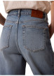 Thumbnail Jean High Rise Straight en coton bleu pourvu d'une taille haute - Image 6