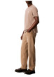Thumbnail T-shirt beige en coton à col rond ras-de-cou pourvu d'une coupe droite - Image 4
