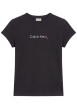 Thumbnail T-shirt noir en coton à col rond ras-de-cou doté d'une coupe droite