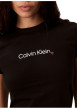 Thumbnail T-shirt noir en coton à col rond ras-de-cou doté d'une coupe droite - Image 6