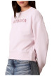 Thumbnail Sweat à col rond rose pâle en coton orné d'un imprimé logotypé à coupe droite - Image 4