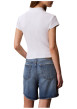 Thumbnail Polo blanc en coton à col zippé et manches courtes pourvu d'une coupe droite - Image 2