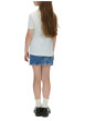 Thumbnail T-shirt blanc en coton à col rond ras-de-cou avec une coupe droite - Image 2