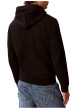 Thumbnail Sweat à capuche noir en coton avec un imprimé logotypé à coupe droite - Image 2
