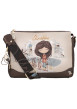 Thumbnail Sac à bandoulière beige pourvu d'une large bandoulière réglable