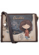Thumbnail Sac à bandoulière marine à motifs pourvu d'une bandoulière réglable