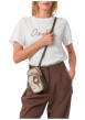 Thumbnail Sacoche beige à motifs pourvue d'une fine bandoulière réglable - Image 6