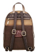 Thumbnail Sac à dos beige à motifs pourvu de bretelles réglables et d'une anse à main - Image 2