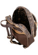 Thumbnail Sac à dos beige à motifs pourvu de bretelles réglables et d'une anse à main - Image 5