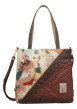 Thumbnail Sac à main porté épaule marron et beige pourvu d'une bandoulière amovible