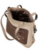 Thumbnail Sac à main porté épaule marron et beige pourvu d'une bandoulière amovible - Image 3