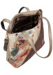 Thumbnail Sac à main porté épaule marron et beige pourvu d'une bandoulière amovible - Image 4