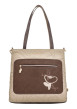 Thumbnail Sac à main porté épaule marron et beige pourvu d'une bandoulière amovible - Image 5