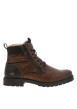 Thumbnail Bottines marron à talon décroché bas et à lacets et zip latéral