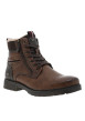 Thumbnail Bottines marron à talon décroché bas et à lacets et zip latéral - Image 2