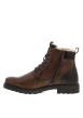 Thumbnail Bottines marron à talon décroché bas et à lacets et zip latéral - Image 3
