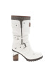Thumbnail Bottes blanches à talon décroché haut avec des boucles à ardillons