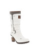 Thumbnail Bottes blanches à talon décroché haut avec des boucles à ardillons - Image 2
