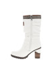 Thumbnail Bottes blanches à talon décroché haut avec des boucles à ardillons - Image 3