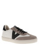 Thumbnail Tennis en cuir blanc avec des empiècements effet peau de pêche taupe - Image 2