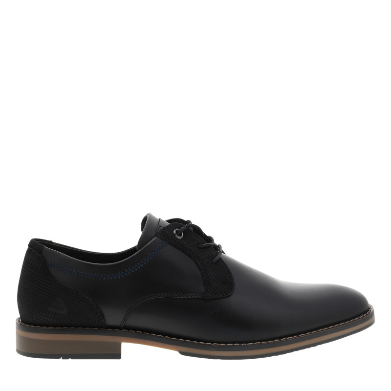 Bullboxer(h) - Derbies Noires à Revêtement Lisse Avec Un Talon Plat Et Des Lacets Ronds - Noir