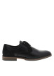 Thumbnail Derbies noires à revêtement lisse avec un talon plat et des lacets ronds