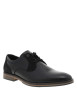 Thumbnail Derbies noires à revêtement lisse avec un talon plat et des lacets ronds - Image 2