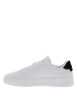 Thumbnail Tennis Th Court en cuir blanc à talon plat agrémentée du logo doré - Image 3