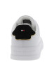 Thumbnail Tennis Th Court en cuir blanc à talon plat agrémentée du logo doré - Image 4