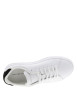 Thumbnail Tennis Th Court en cuir blanc à talon plat agrémentée du logo doré - Image 5