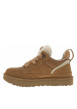 Thumbnail Sneakers en cuir camel à talon plat avec pourvues d'une languette rembourrés - Image 3