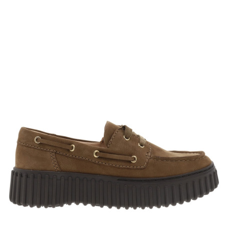 Mocassins bateau Torhill Boat en cuir marron à...