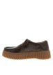 Thumbnail Mocassins Torhill Bee en cuir marron à talon plat munis de lacets plats - Image 3