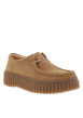 Thumbnail Mocassins Torhill Bee en cuir camel à talon plateau munis de lacets plats - Image 2