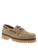 Thumbnail Mocassins bateau Flakes en cuir nubuck beige à talon décroché bas - Image 2