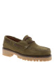 Thumbnail Mocassins bateau Flakes en cuir nubuck kaki à talon décroché bas - Image 2