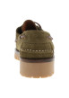 Thumbnail Mocassins bateau Flakes en cuir nubuck kaki à talon décroché bas - Image 4