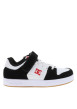Thumbnail Baskets skate Manteca 4 V en cuir blanches et noir à talon plat et logo