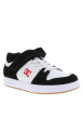 Thumbnail Baskets skate Manteca 4 V en cuir blanches et noir à talon plat et logo - Image 2
