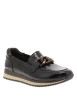 Thumbnail Mocassins vernis café à talon plat, pourvus de lacets et d'un zip latéral - Image 2